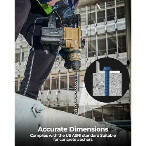 toolant Masonry Drill Bit,SDS Plus Rotary Hammer Drill Bits Set for 3/16" x6inch 2pcs,Carbide Tipped 2-Cutter for Concrete,Masonry and Brick