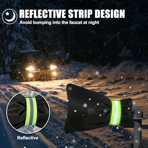 Nabreeli Black 2-Pack Outdoor Faucet Covers for Winter Freeze Protection