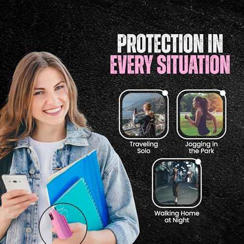 Police Magnum Keychain Pepper Spray Self Defense Belt Clip Holder - 1 Pack Tactical Maximum Strength OC with Dye - Small Case Safety Key Chain for Women & Men - Made in The USA