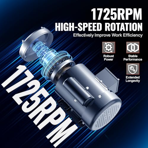 VEVOR 3/4HP Single Phase Electric Motor 1725 RPM 56 Frame, Reversible AC Compressor Motor