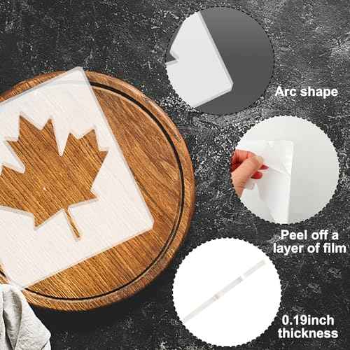 Maple Leaf Router Templates, Acrylic Router Inlay Template for Woodworking, 5mm Thick Decorative Template Router Jig Woodworking Craft Tracing Stencils Guide Tool