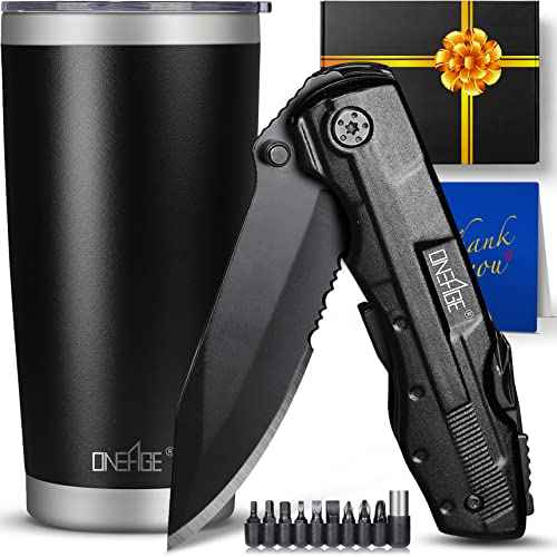 Gifts for Men Dad Brother,Tumbler Multitool Knife Set,Mens Christmas Gift,Gifts for Husband Boyfriend Guy Groomsmen Uncle,Birthday Presents Ideas for Man,Gift for Men Who Wants Nothing