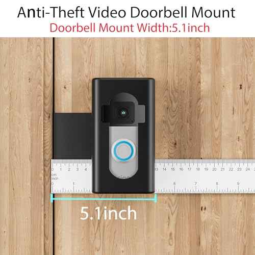 Anti-Theft Video Doorbell Mount,AHBTEYM Mount No Drill Bracket Holder Accessories for Apartment Home Rentals Compatible with Ring Video Doorbell 4/3/3 Plus/2/1/2021/2023 Release(Black)