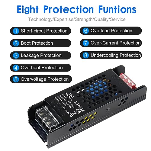 120W 12V 10A Universal Switching Power Supply for LED Strip Lights, Industrial Devices