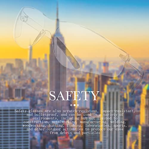 Queekay 30 Pairs Safety Glasses for Men Women Eyewear Protective Goggle Bulk Safety Glasses for Worker Laboratory Gardening