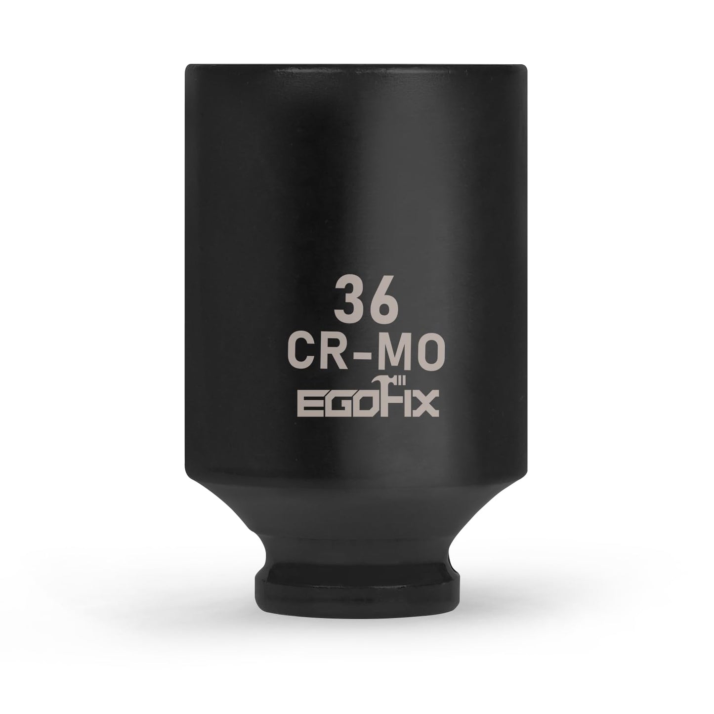 EGOFIX 36mm Socket 1/2" Drive Deep Impact Metric Socket,CR-MO 6 Point for Easy Removal of Axle Nut