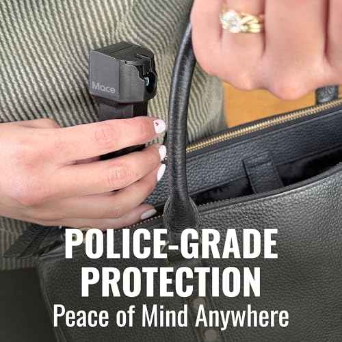 Mace Pepper Spray - Triple Action Model, 3-in-1 Formula (OC, Tear Gas, UV Dye), Flip Top Safety Cap, Self Defense Spray for Women & Men