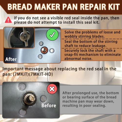 Heavy Duty Pan Seal Kit CBK-100 for Cuisinart Bread Maker – 6PCS Replacement Parts