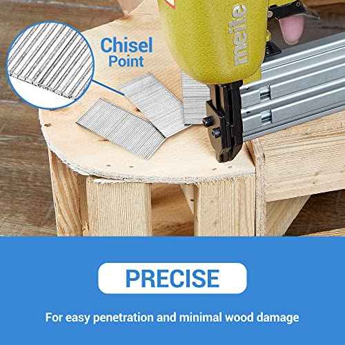 meite 16 Gauge Finish Nails, 2-Inch Galvanized 16GA Finish Nails, Small Straight Finishing Nail, Ideal for Woodworking, Upholstery, and Framing Projects (2,500 Counts)