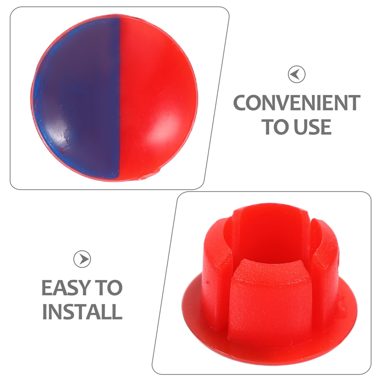 DOITOOL Hot Cold Faucet Caps 20-Pack Plastic Knob Covers for Kitchen Bathroom Water Faucets Easy Installation Hot Cold Indicator Buttons 0.35 Inch
