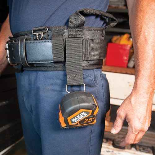 Klein Tools 55918 Tool Belt, Electrician Tool Belt for use with Modular Pouches from Klein Tools Click Lock Modular System, Size M