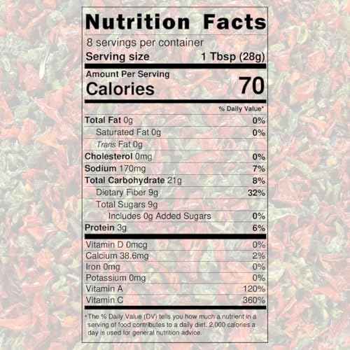 SavorSatch Dried Red & Green Bell Pepper Flakes ? 8oz Resealable Pouch | Dehydrated, Certified Kosher, Non-GMO | Perfect for Cooking, Soups, Stews, Camping, Emergency Food Supply