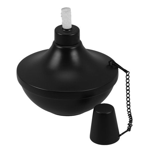 UPKOCH Tabletop Tiki Torch Refillable Metal Oil Lamp Canister with Wick Cover for Outdoor Decor for Garden Patio Enhancements Lightweight Design