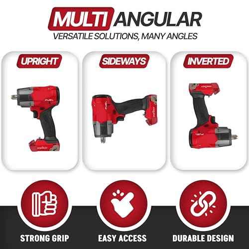 9 Pack Tool Holder for Milwaukee M18/18v Cordless Tools - Snap Fit Tool Organizer for Milwaukee Drill Holder, Under Shelf, Wall Mount w/Hardware for Easy Install.