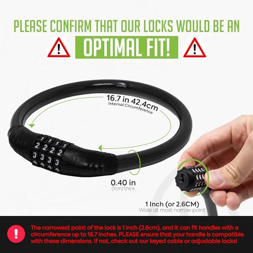 Urban August Black 4-Digit Refrigerator & Cabinet Lock - Standard Pack