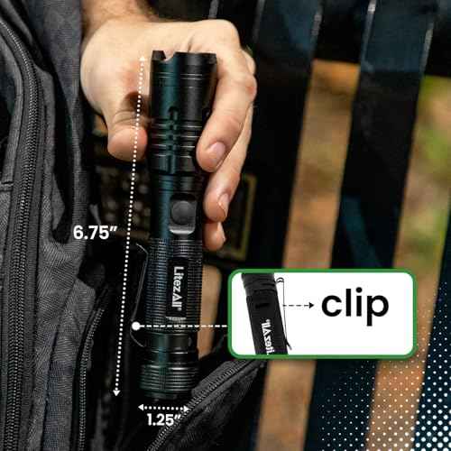 LitezAll 1000 Lumen Rechargeable Flashlight ? USB Flashlight Rechargeable Pocket, Power Bank, High/Low Modes, Compact Flashlight with Charging Cable Included