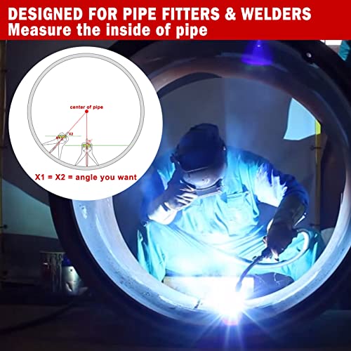 Pipe Center Finder, Pipefitter Tools w/Centering Head, Fitting Finder
