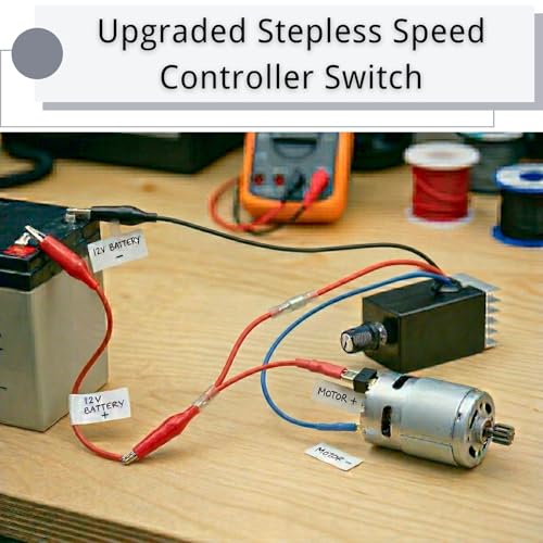 12V/24V PWM DC Motor Speed Controller 10A with Heat Sink & Wire Connectors