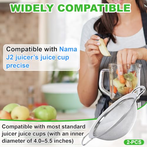 2-Pack Nama J2 Compatible Juice Strainer 50 & 30 Mesh – Stainless Steel