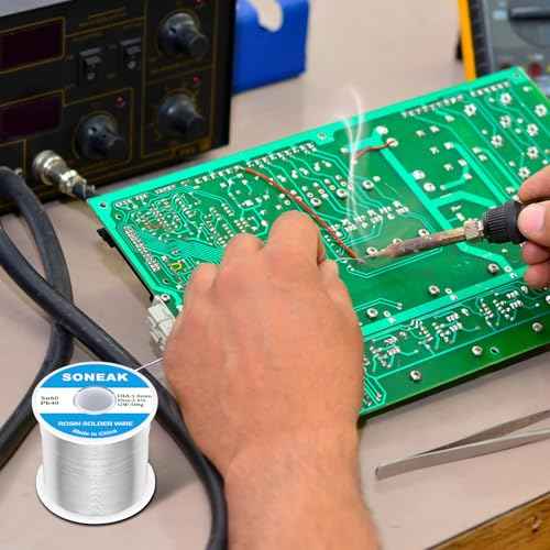 60/40 Tin Lead Solder Wire, Reliable Wire Soldering for Electronics, Plumbing, and DIY Projects (0.8mm 500g)