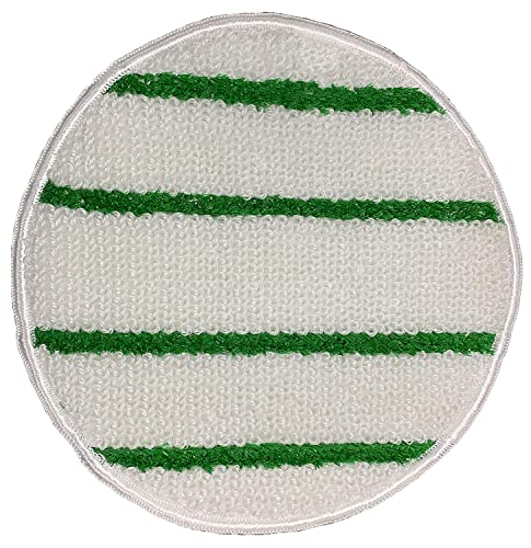 17 Inch Commercial Low-Profile Carpet Bonnet with Scrubber Strips - 3-Pack
