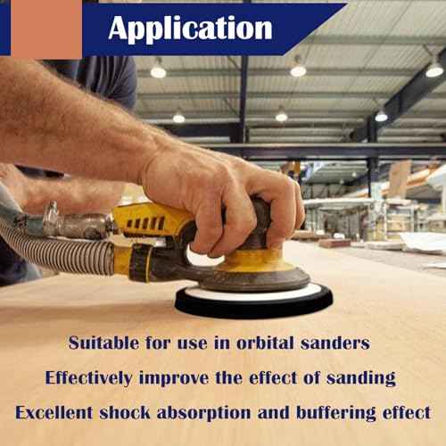 2 Pack 5 Inch Interface Pads 8 Holes, Orbital Sander Foam Pads Shock Absorption Cushion Buffer, Hook and Loop Foam Sanding Pads for Orbital Sander
