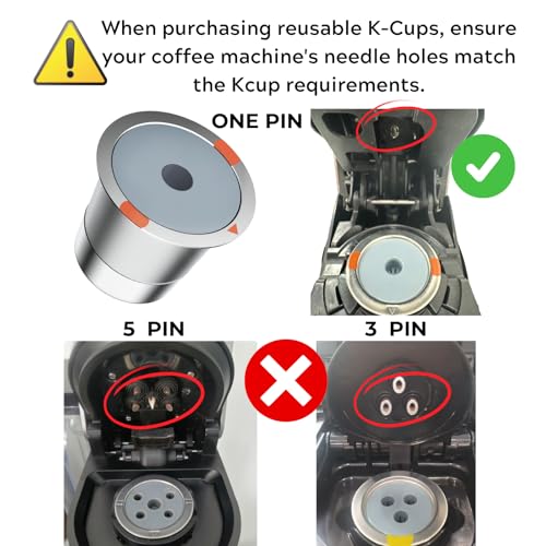 Noalto 2 Pack Reusable Stainless Steel K Cups for Keurig Coffee Makers - Universal Compatibility