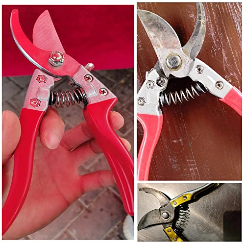 3 Set Precision Pruner Spring Replacement with Rubber Base End Cap for Pruning Shears Garden Pruners Garden Snips Trimming Scissors Clippers Repair Parts 2'' Length 50mm
