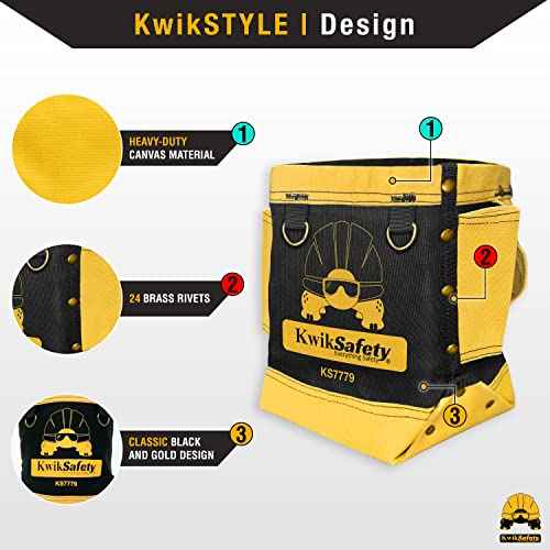 KwikSafety - Charlotte, NC - RedIRON Bolt Bag [Heavy-Duty Canvas + Double Reinforced Stitching] Multi-Use Ironworker Utility Bag | Tool, Bull-Pin & Bolt Pouch w/Belt Loop Tunnel Connection