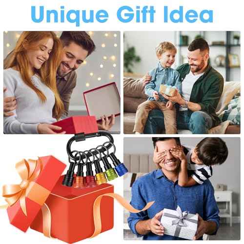 1/4 inch Hex Shank Bit Holders Keychain Quick-change Design for Nut Driver Screwdriver Drill Bit Gift for Men