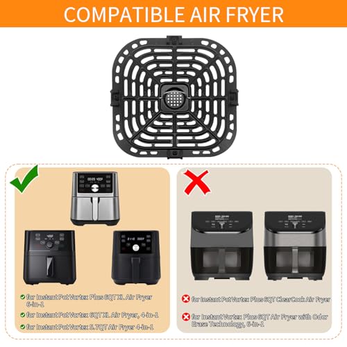 Air Fryer Grill Plate 9.1x9.5x0.47in for Instant Pot Vortex 6QT XL/6QT 5.7QTAir Fryer
