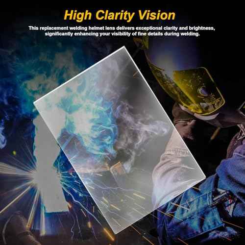 0700000808 Inside Cover Lens Replacement for ESAB Sentinel A50 Welding Helmet, Welding Helmet Clear Cover Inside Lenses Replacement A50 Lens, Anti-Scratch & Spatter Protection, 5 Pack