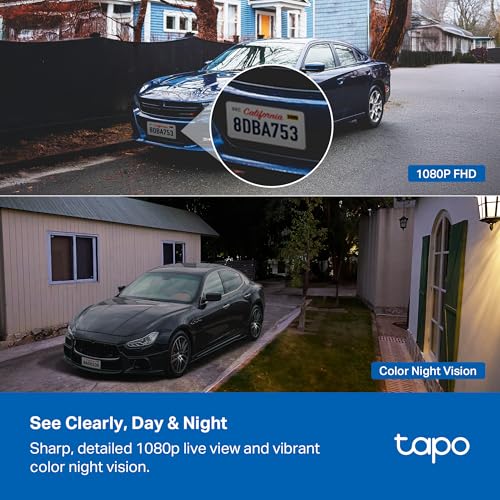Tapo 1080p Outdoor Wireless Security Camera 1-Pack White with 180-Day Battery