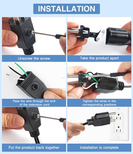 Bangjia NEMA 5-15P Replacement Electrical Plug End 125V 15A 3-Prong - Variant 1