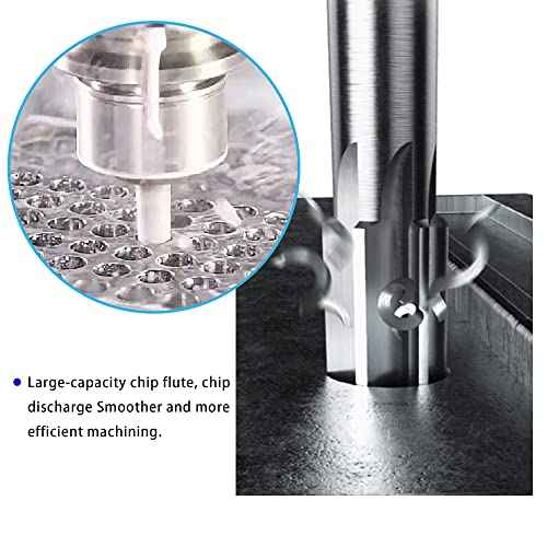 Chucking Reamer 8mm, H7 HSS Cobalt M35 Lathe Machine Reamer Metric, 6 Straight Flutes, Round Straight Shank Milling Cutting Tool, for Stainless Steel Alloy Copper Metal