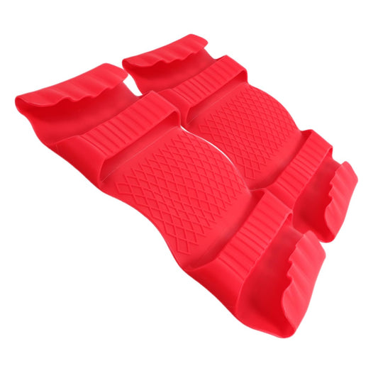 OUNONA 2-in-1 Bread Slicer Oven Mitts Kit Heat Resistant Gloves Cutting Protectors for Easy Baking Safety
