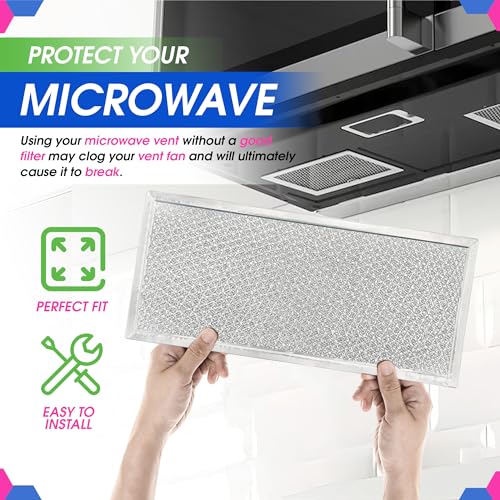 Bagean 2-Pack Microwave Filter 5.78 x 12.91 in Fits Whirlpool W10208631A