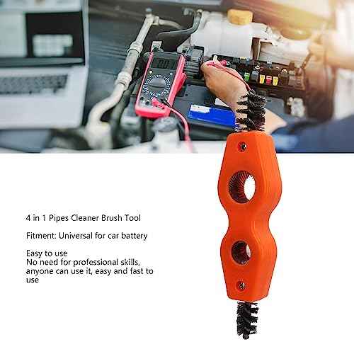 2Pcs Copper Tube Pipe Cleaner, 4 in 1 Copper Pipe Cleaner, Copper Tubing Brush Pipe Brush Cleans Inside Outside Thread Cleaner Plumber Brush Cleaner Tool for Plumbing Installation Soldering Brazing