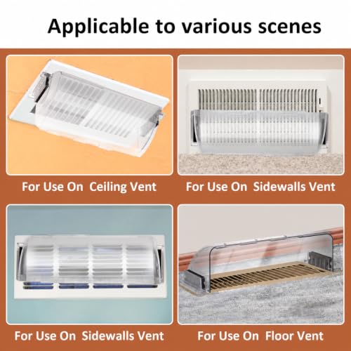 EKOCSIO 2 Pack Adjustable Magnetic Air Vent Deflectors - Transparent
