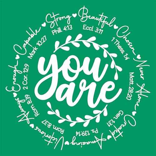 JAJADO Christian Reusable Silk Screen Stencils: Motivational Bible Verse Templates for Crafts on T-Shirt/Wood/Glass/Canvas Wall DIY Office Home Decor