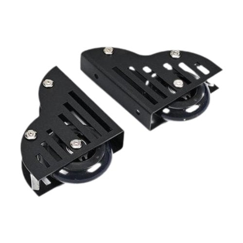 2X Heavy Duty Sliding Ladder Hardware Kit with Rolling Wheels for Cabinets and Library Ladders