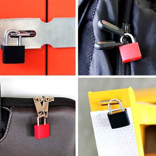 TIHOOD 10PCS Luggage Locks with Keys, Locker Lock Small Luggage Padlocks, Suitcase Locks Metal Keyed Padlock for School Gym