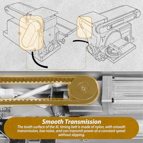 HASMX Cog Drive Belt Replacement Drive Belt for Disc Sander Ryobi Models BD4601, BD4600, BD4601G Replaces Part Number BD46075 (2-Pack)