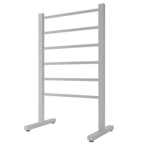 SHARNDY Portable Electric Towel Warmer Freestanding Drying Rack for Home Bathroom Stainless Steel Brushed Nickel, 6 Bars, 80W (Brushed)
