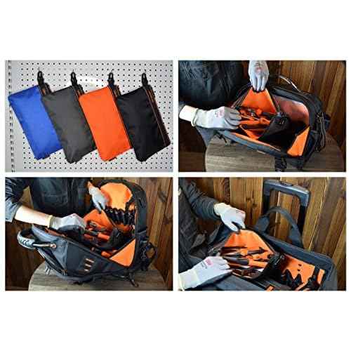 WELKINLAND 4-Packs Small tool pouch, Heavy-Duty Tool pouches, Electrician tools pouch bag, Tools pouches w/clip, Small Zippered tool bag