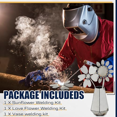 Welding Coupons Vase and Flower Kit, Welding Practice Kit, 304 Stainless Steel Plate, Beginner for Tig Mig, to Master and Improve Skills(Classic Style)