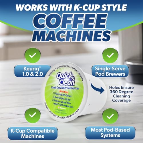 6-Pack Keurig K-Cup Cleaner Pods - Coffee Machine Descaling & Residue Removal