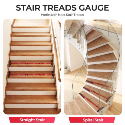INCLY Stair Tread Template Tool Kit with Carpenter Pencil & Steel Ruler