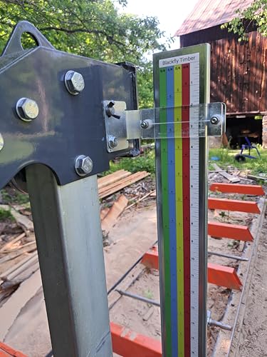 Magnetic Sawmill Scale 4/4 5/4 6/4 8/4 in | Universal Lumber Guide, Removable Ruler