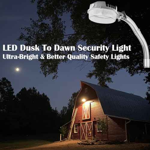 Dusk to Dawn Outdoor Lighting, 43W LED Barn Lights Outdoor, 5000LM 400W Replace Yard Lights, 5000K Daylight Security Area Street Light, 120V Waterproof Garage Parking Lot Flood Light